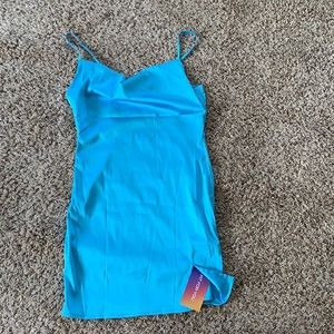 Baby blue mini dress